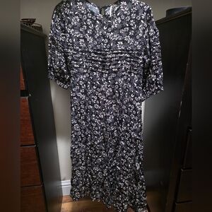 Free People Black & White Floral Dress Size 4